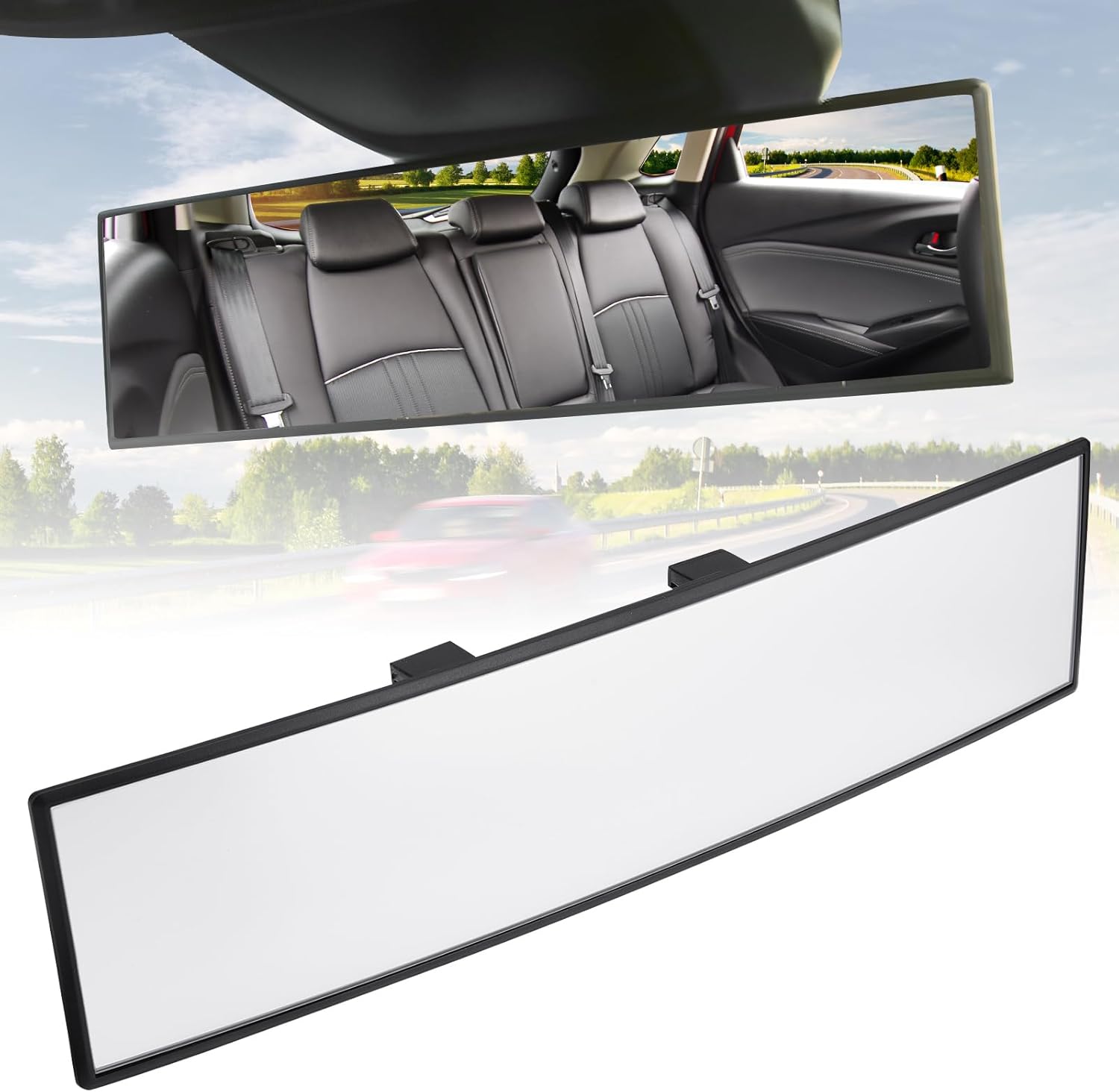 Universal 11.81 Inch Panoramic Convex Rear View Mirror